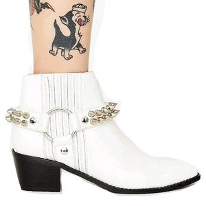 Current Mood Studded Cowboy Ankle Boots